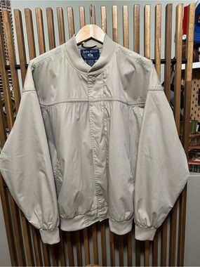 Vintage John Blair Khaki Tan Derby Style Bomber Jacket Windbreaker
